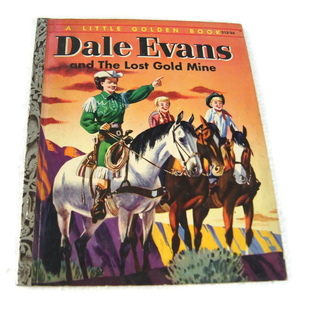Vintage 1954 Little Golden Book Dale Evans and The Lost Gold Mine Hardcover